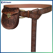 Mittelalter Gürtel mit Gürteltasche aus Kunstleder für LARP 