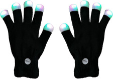 7 Colors Light Show LED Gloves Rave Light Finger Lighting Flashing Glow Mittens