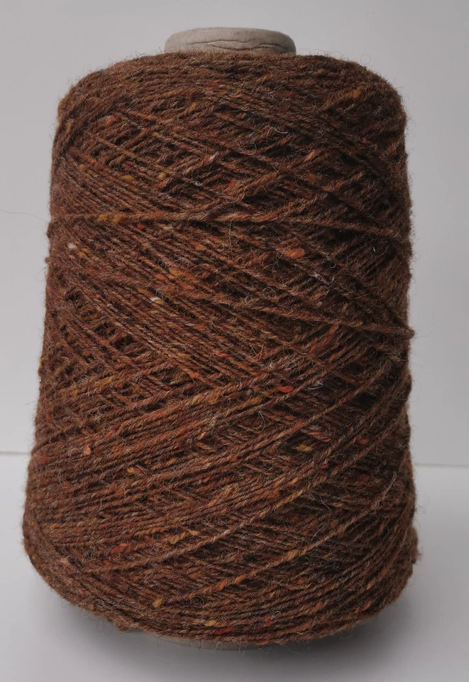 3ply Soft Donegal Tweed Knitting Wool Cone Brown 5514 420g      (0612-C) - Image 3 of 4