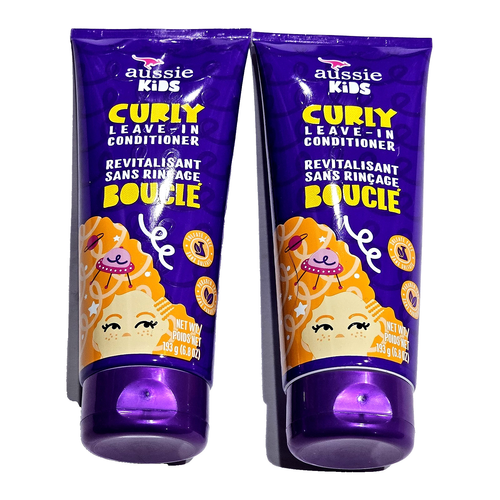2 Pack Aussie Kids Curly Leave In Conditioner 6.8oz