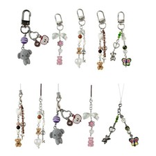 Cute Bear Pendant Phone Chain Charm Unique Keychain Charm For Bags And Car Keys
