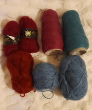 MOHAIR YARN DARK COLOURS APPROX   500grms