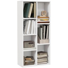 Image of HOMCOM Bookcase Modern Bookshelf Cabinet for Home Office White
