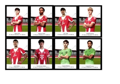 Autograph card lot Bayern Munich U 19 2025-26 with 29 cards