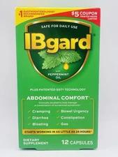 IBgard Abdominal Comfort Peppermint Oil 180 mg (12 Caps) EXP: 2/26