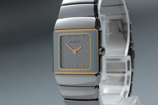 Near MINT RADO Diastar 153.0334.3 21mm Gray Dial Quartz Women's Watch JAPAN