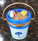 Gérard Ribierre Beach Bucket with Beach Toys  Limoges Peint Main Trinket Box — photo 1