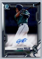 2021 Bowman Chrome 1st Prospect Auto CPA-GF George Feliz Seattle Mariners