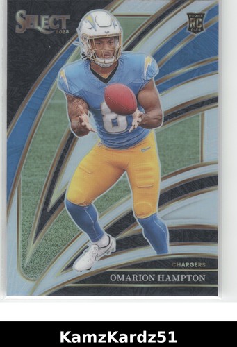 2025 Panini Select Omarion Hampton [Green Yellow Prizm Shock] #202 card