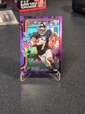 Topps Chrome 2025 Future Stars Purple Refractor Bijan Robinson Falcons /250
