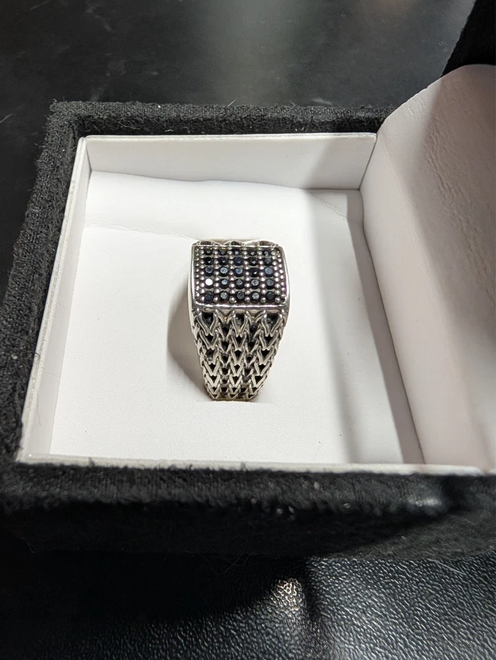 phillip gavriel 925 black sapphire ring sz9 - Image 2 of 4