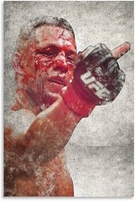 Nate Diaz MMA Fighter Matte Paper Poster UFC Sports Star Home Gym Decor 24x36