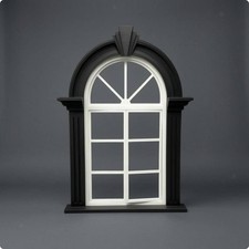 Miniature Window Scene Molded Frame Lattice Window Accessory