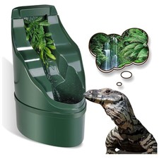 Safe Plastic Reptile Fountain with Adjustable Flow  Feeding Tools - 1L Capacity