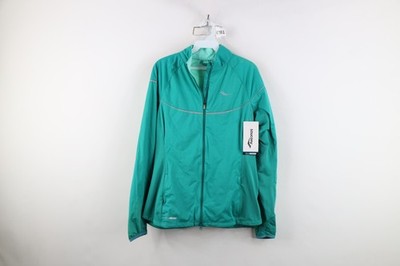 New Saucony Womens Large Spell Out Run Shield Full Zip Running Nomad Jacket