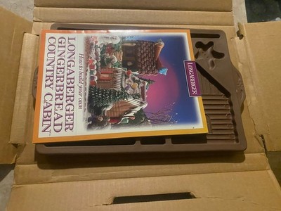 1996 Longaberger Pottery Gingerbread Country Cabin 33090 House Mold New in Box