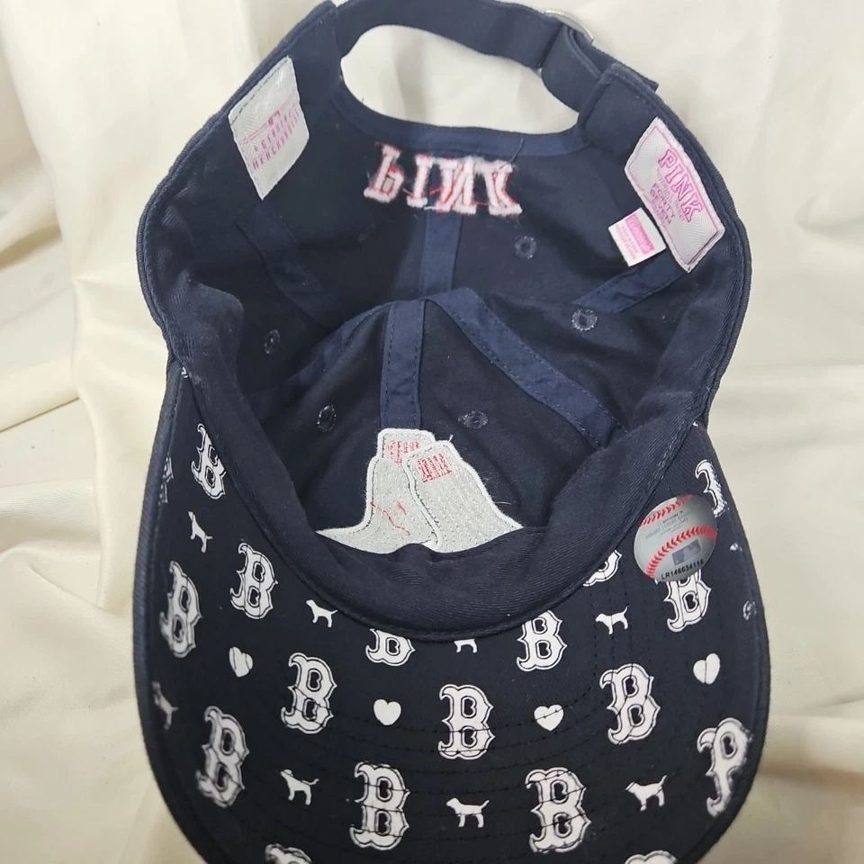 波士顿红袜队亮片袜子标志维多利亚的秘密粉色蓝色棉质帽子 — 第 4/4 张图片