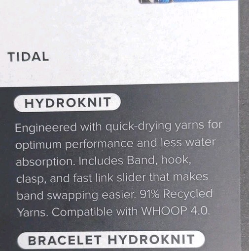 Whoop Hydroknit Band,new Sealed,Tidal