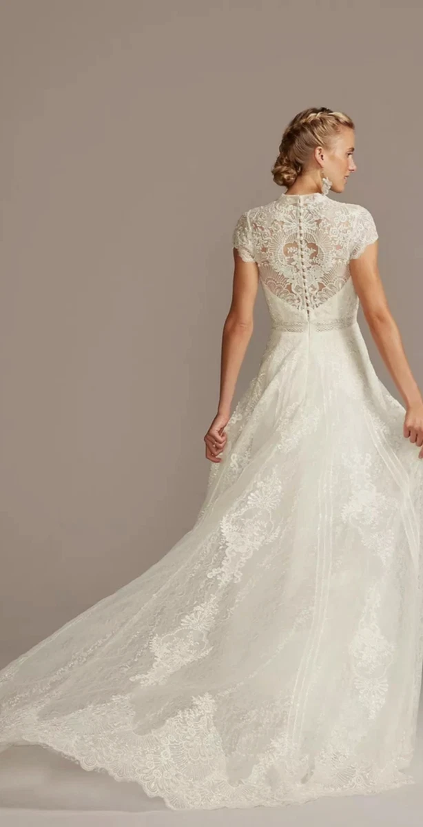 wedding dress a line sleeves Sylvette