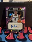Blake Wesley 2022 Panini Prizm Draft Pick Rookie Cracked Purple Ice Auto RC SP
