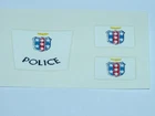 Replacement adhesive labels (3) for Matchbox Lesney 55b Ford Fairlane Police Car