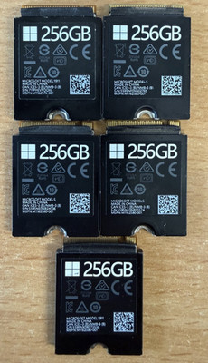 Restposten 5 x Microsoft Surface ORIGINAL 256GB NVMe SSD Modell 1911