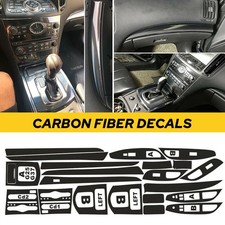 For Infiniti G25 G37 09-13 3D Carbon Fiber Pattern Interior Stickers Trim-Decals
