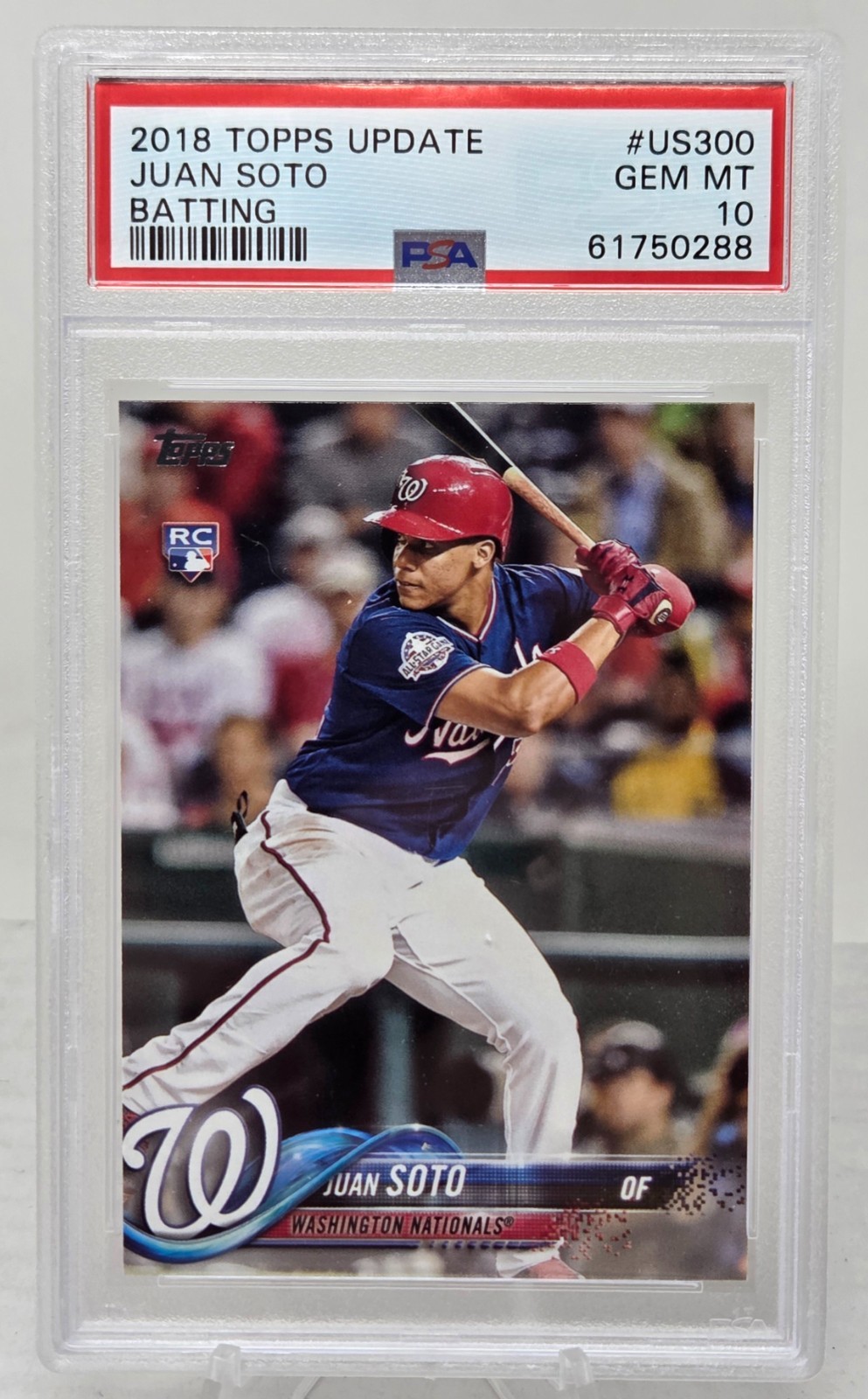 2018 Topps Update JUAN SOTO Rookie Card PSA 10 Gem Mint view 1