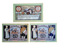 3x Notgeld Innsbruck Tirol 1920 &ndash; 75 & 99 Heller &ndash; Austria Notgeldschein &ndash; Samml