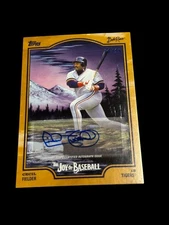 2025 Bob Ross Joy of Baseball - Cecil Fielder #57D Indian Yellow Auto /25