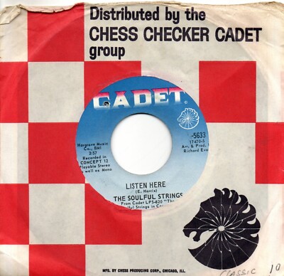 Soulful Strings (The):Listen here/I wish it would rain:US Cadet:1968