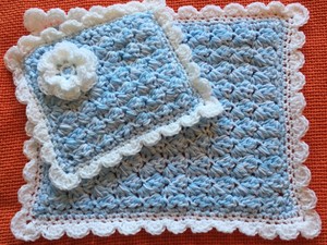 crochet dolls pram blanket