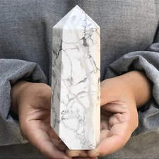 1 LB Natural  howlite   Crystal Obelisk Stone Healing XA3323