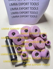 Set Of 12 Pcs New Valve Seat Grinding Stones with Sioux Holder 11/16" Thread