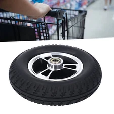 7in Wheelchair Wheel PU Wheel Alloy Steel Hub Anti Skid Walker Tire Replacement