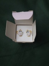 Disney Beauty  The Beast Mrs. Potts Teapot Surgical Steel Post Earrings 1992