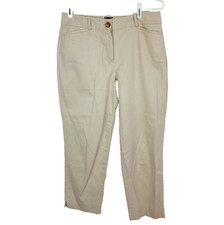 Talbots Chino Curvy Khaki Tan Perfect Crop Pants Size 4 Curvy