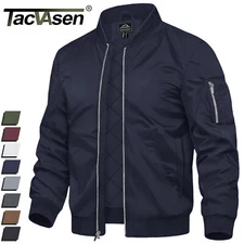 Mens Bomber Jackets Thermal Quilted Jacket Water Resistant Warm Winter Work Coat