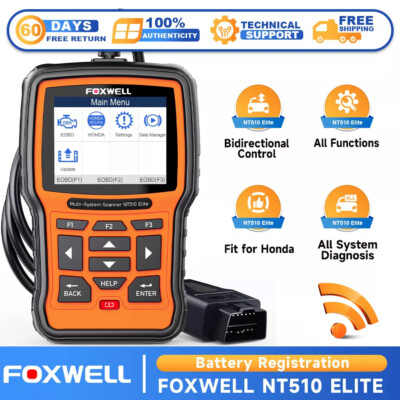 FOXWELL NT510 Elite For GM Car Bidirectional OBD2 Scanner All Systems Tool