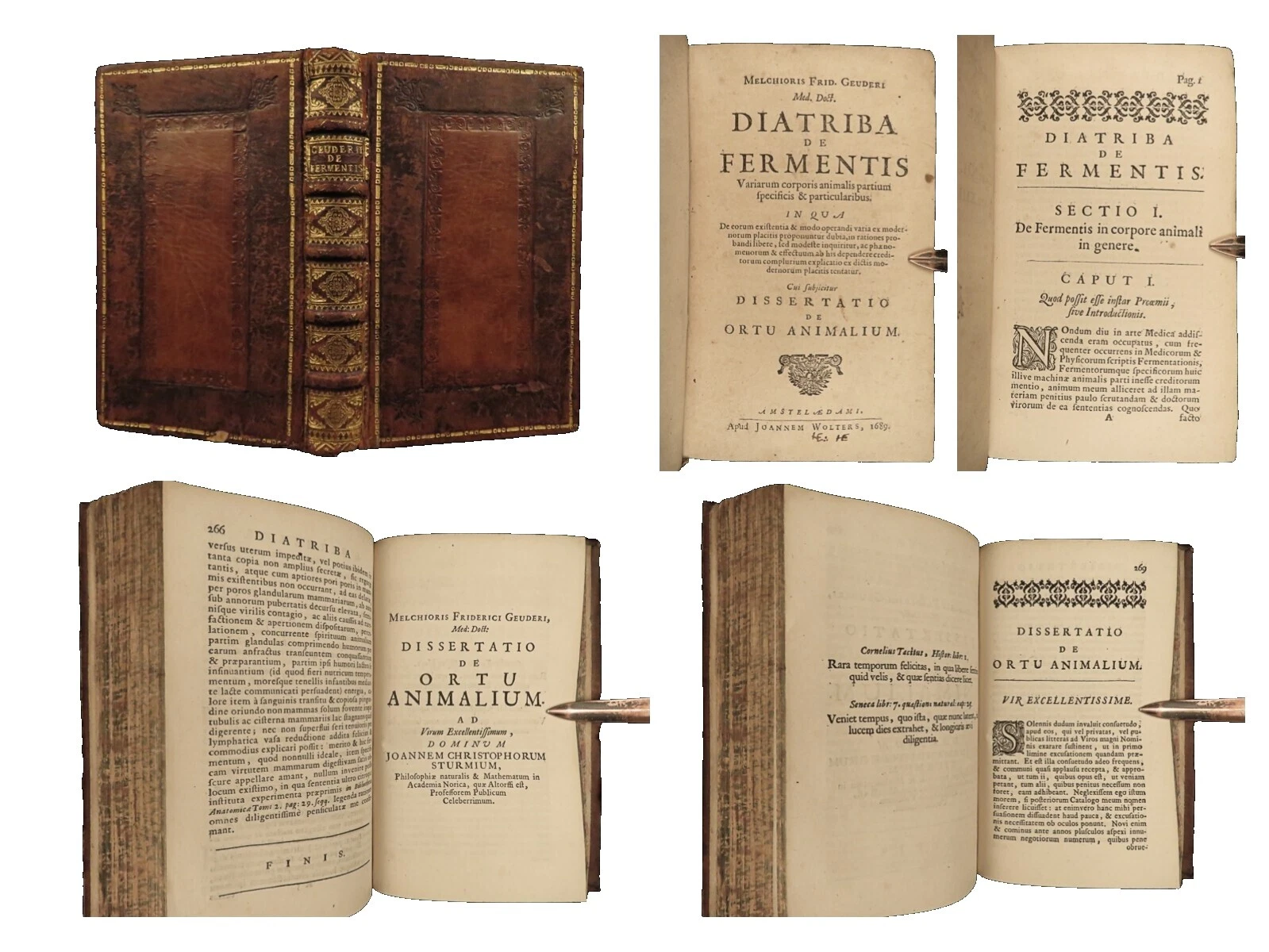 Ciencia y medicina de cuero libros antiguos y de colección en latín