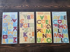 LOT Chipboard Letters Alphabet Colorful Fall Winter Sports Retired 10 NEW