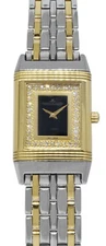 Jaeger LeCoultre Reverso 18k Yellow Gold/Steel Diamond Ladies Watch 260.5.08