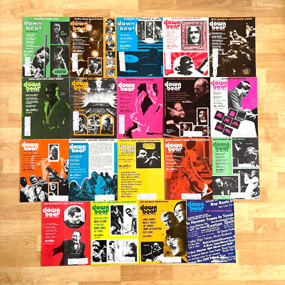 Vintage 70s Down Beat Jazz Blues Rock Magazine Lot Ray Brown Mailing Labels RARE