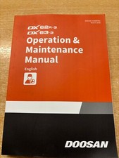 Doosan DX63-3 DX62R-3 Operators Manual