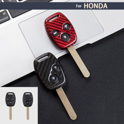 100% Carbon Fiber Car Remote Key Cover Case For Honda Civic Accord Pilot CRV HRV