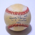CLETE BOYER Signed/Autographed 1961 WS  Champs American League AL Baseball w/COA