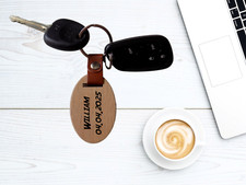 Wooden Custom Keychain Engraved Personalized wood keyring Handcrafted key chain