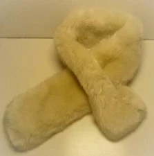 CAROLL PARIS MINK Faux Fur Pull-Through Scarf TWO -SIDED