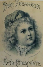 1884 Prof. Horsford's Acid Phosphate Rumford Chemical Works Adorable Child P56