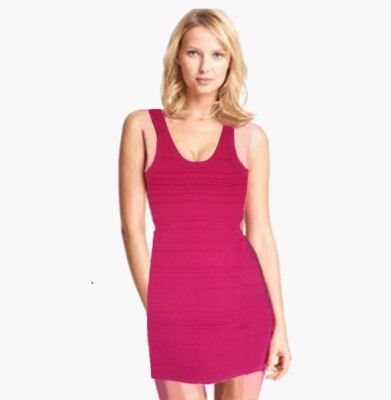 open lace back dress Pink Bandage Dress Women Short Party Dress Bodycon Elegant Ribbed Sexy Mini  Birthday Evening Club Outfits Summer 2023 main image 0